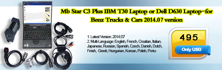 Mb Star C3 Plus IBM T30 Laptop or Dell D630 