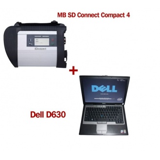 V2023.09 MB SD Connect Compact 4 Star DOIP Diagnosis with DELL D630 Laptop 4GB Memory Support Offline Programming