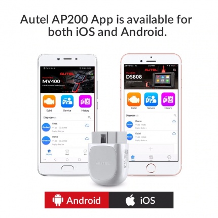<strong><font color=#000000>Autel AP200 Bluetooth OBD2 Scanner Code Reader Full Systems Diagnoses AutoVIN TPMS IMMO Family DIYers</font></strong>