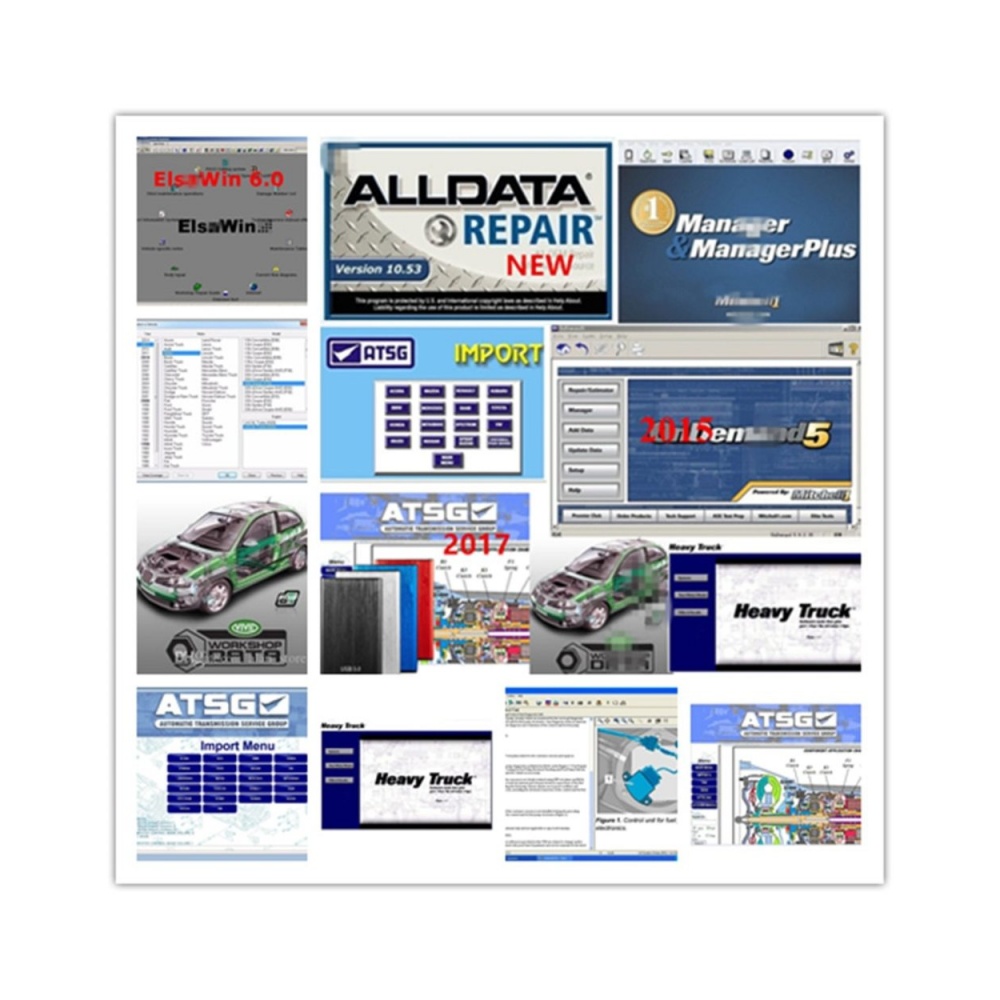 ALL Car Auto Repair Software Including ALLDATA/Mitchell/Autodata/ WorkShop Vivid/ELSA etc in 1000G HDD