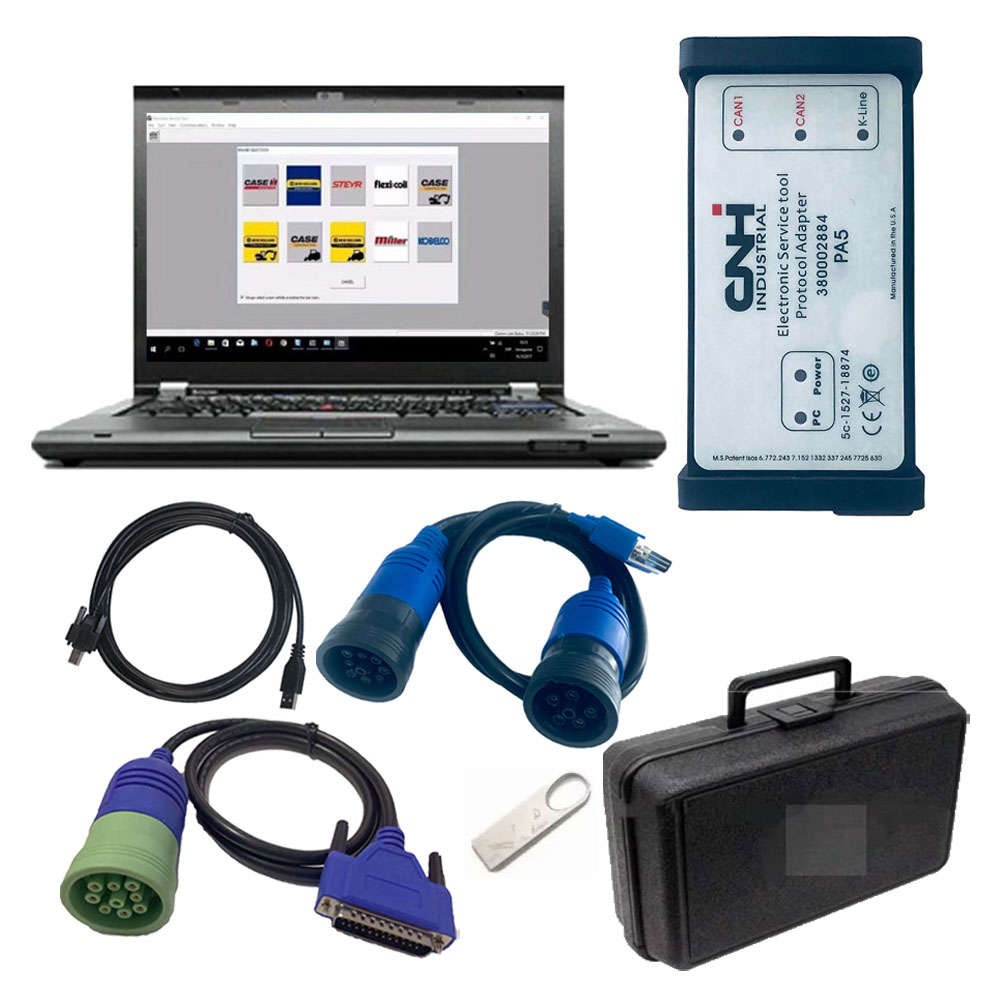 New Holland Electronic Service Tools CNH Kit Diagnostic Tool (CNH EST 9.10 8.6) Plus Lenovo T420 Laptop