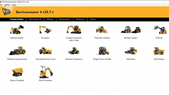 JCB ServiceMaster 4 2025 v25.07 Diagnostic Software -1