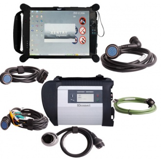 MB SD Connect C4 Star Diagnosis Tool With WiFi 2021.12 Plus EVG7 Diagnostic Controller Tablet PC