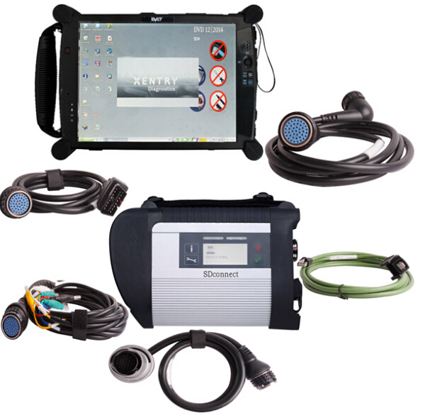 MB SD Connect C4 Star DOIP Diagnosis Tool With WiFi 2023.09 Plus EVG7 Diagnostic Controller Tablet PC