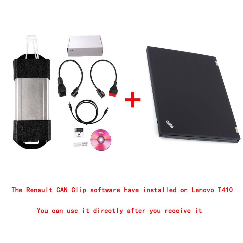 High Quality V212 Renault CAN Clip Diagnostic Interface With DELL D630 or Lenovo T420 Full Set Ready To Use