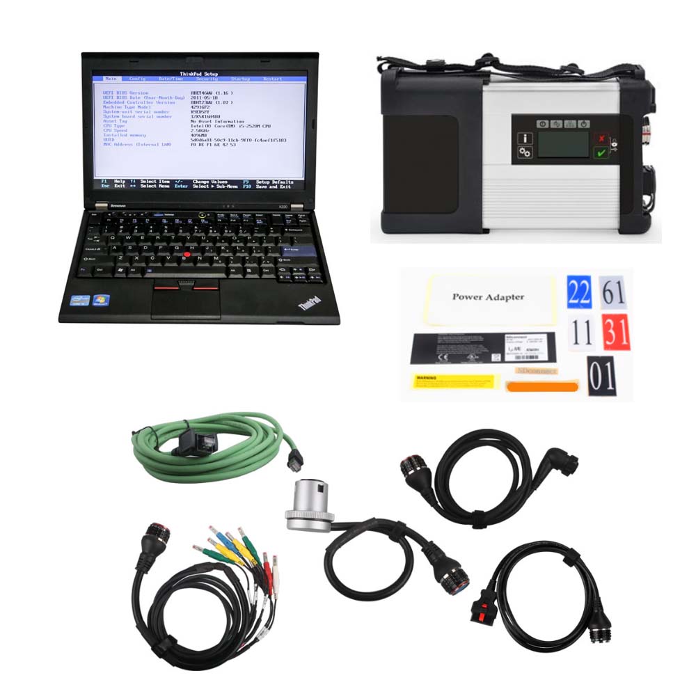 V2022.09 MB SD Connect DOIP C4/C5 Star Diagnosis With Vediamo and DTS Engineering Software Plus Lenovo X220 I5 4G Laptop