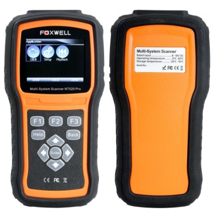 <strong><font color=#000000>Foxwell NT520 Pro Multi-System Scanner with 1 Free Car Brand Software+OBD NT510 Firmware Updated Version</font></strong>