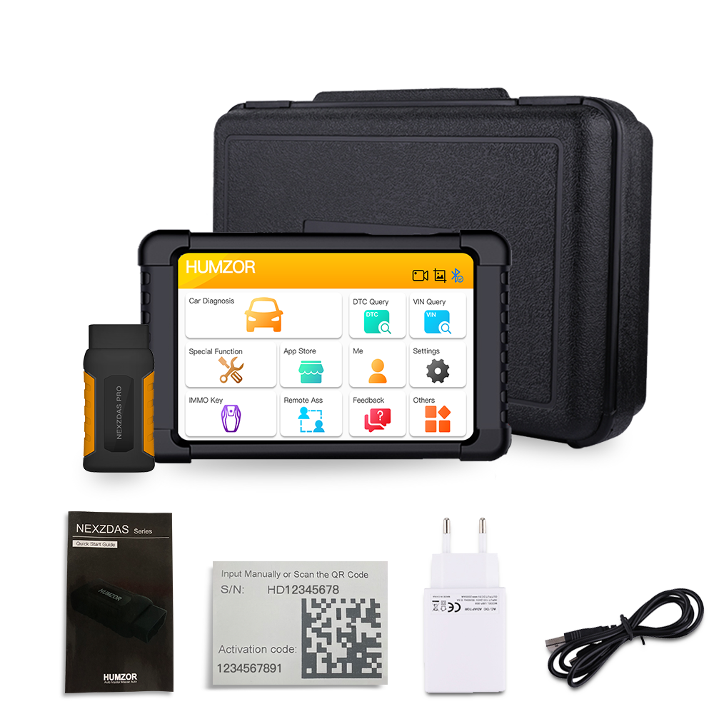 Humzor NexzDAS Pro Full System Auto Diagnostic Tool Professional OBD2 Scanner with IMMO/ABS/EPB/SAS/DPF/Oil Reset