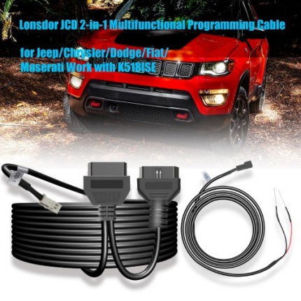 <strong><font color=#000000>Lonsdor JCD 2-in-1 Multifunctional Programming Cable for Jeep/Chrysler/Dodge/Fiat/Maserati Work for K518ISE</font></strong>