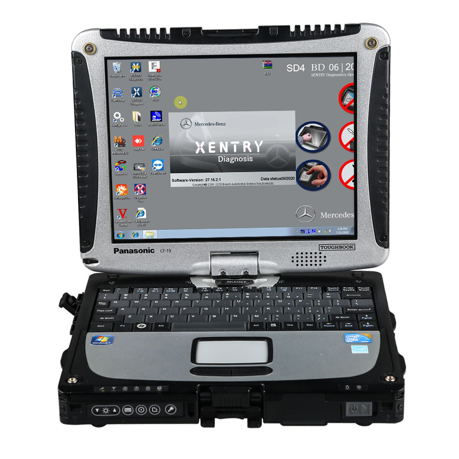 V2023.03 Doip MB SD Connect C5 Star Diagnosis Plus Panasonic CF19 I5 4GB Laptop With Vediamo DTS Engineering Software