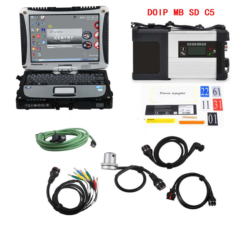 V2023.03 Doip MB SD Connect C5 Star Diagnosis Plus Panasonic CF19 I5 4GB Laptop With Vediamo DTS Engineering Software