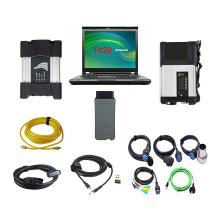 V2021.12 MB Star SD Connect C5 + VAS 5054A 3in1 + BMW ICOM NEXT Diagnostic Tool With Lenovo T420 Laptop