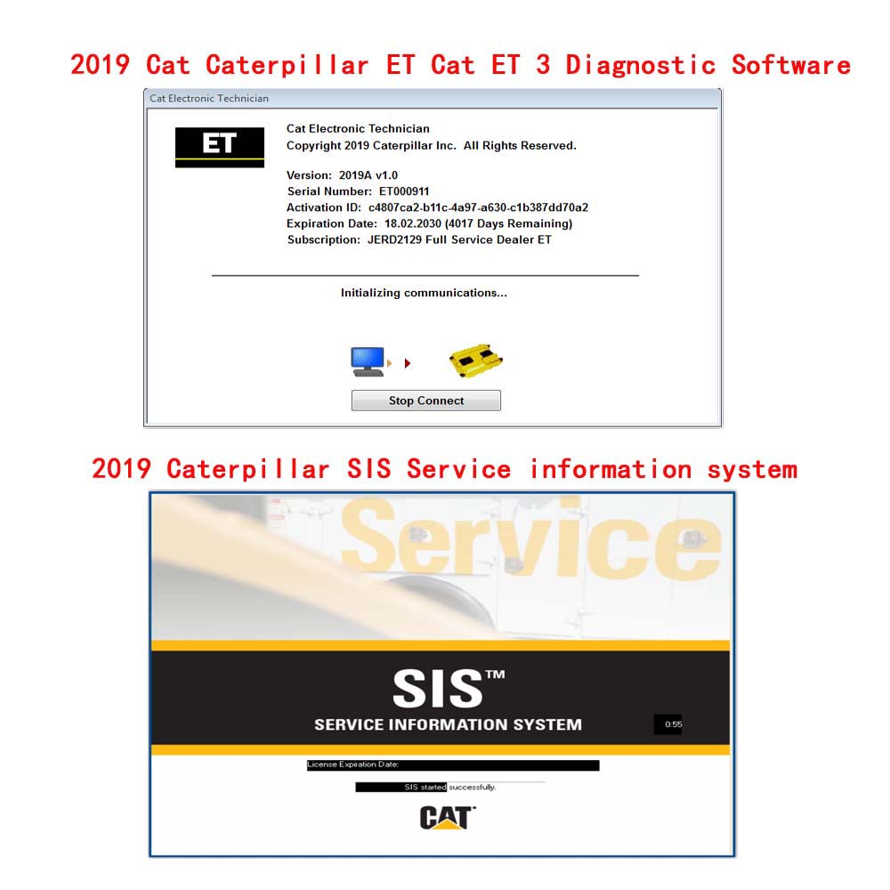 2019 Cat ET 3 Caterpillar ET Diagnostic Software Plus 2019 Caterpillar SIS Service Information System