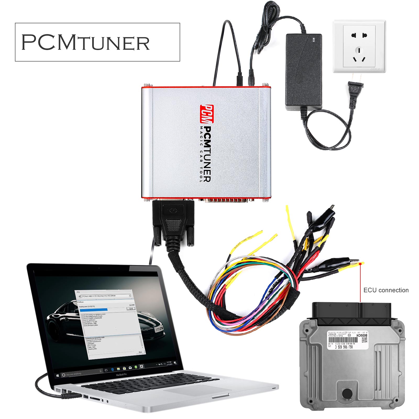V1.27 PCMtuner ECU Chip Tuning Tool with 67 Software Modules Supports Online Update Pinout Diagram with Free Damaos for