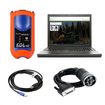 John Deere Service Advisor EDL V2 Electronic Data Link Diagnostic Tool Plus lenovo T450 laptop With V5.3.225 AG+ CF Soft