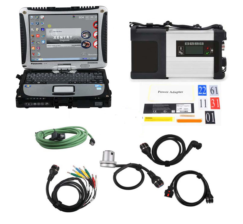 V2022.12 Doip MB SD Connect C5 Star Diagnosis Plus Panasonic CF19 I5 4GB Laptop With Vediamo DTS Engineering Software