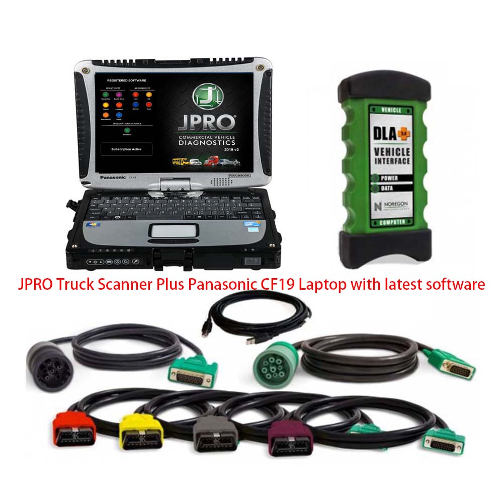Newest 2023 V1.2 Noregon JPRO Professional Truck Diagnostic Tool Scanner Noregon JPro DLA+ 2.0 Adapter Kit