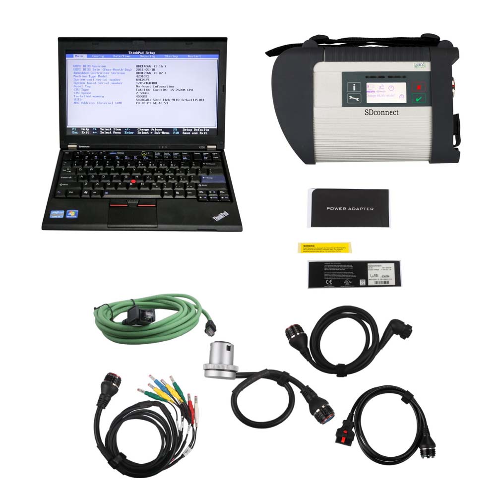 V2023.06 MB SD Connect DOIP C4/C5 Star Diagnosis With Vediamo and DTS Engineering Software Plus Lenovo X220 I5 4G Laptop