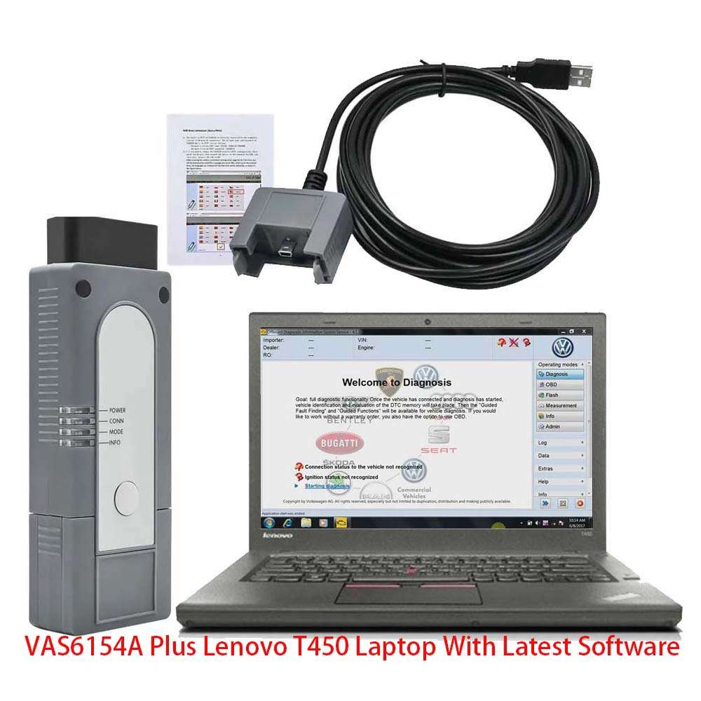 VAS 6154A DoIP OBD2 Scanner Original 11 For VAG Diagnositc Tool CAN FD Till 2023