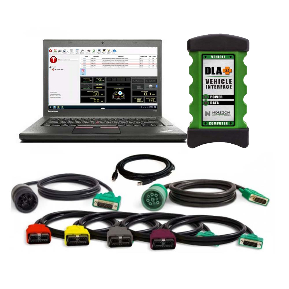 Newest 2023 V3 Noregon JPRO Professional Truck Diagnostic Scan Tool with Software Plus Lenovo T450 Laptop